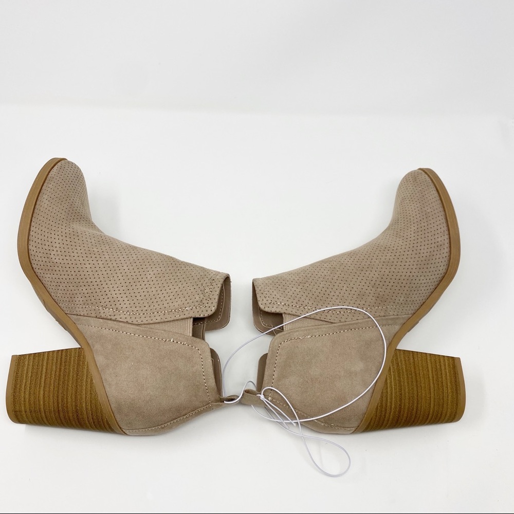 Universal Thread Avalyn Laser Cut Bootie Taupe 11m - image 5